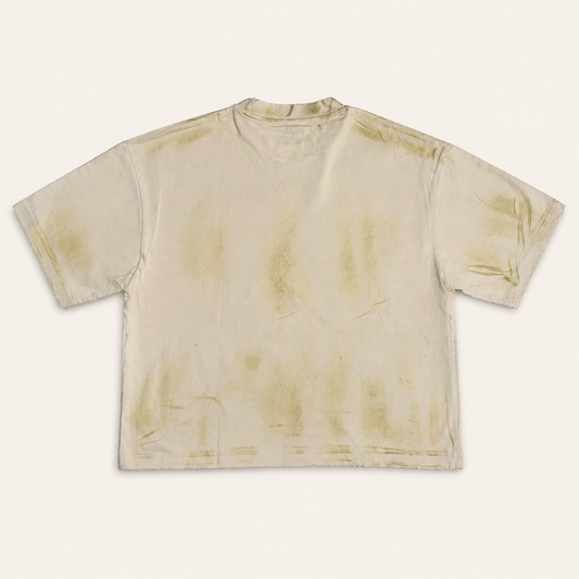 DISPO/SABLE Distressed Tee — Vintage Cream